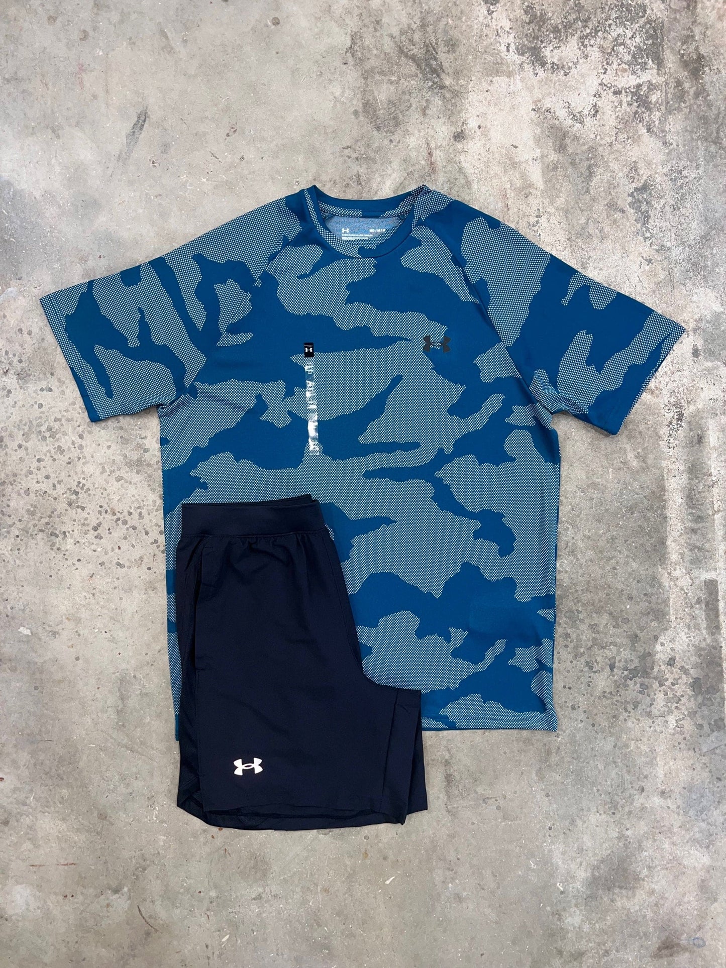 Under Armour Teal Jacquard Set - T Shirt / Shorts