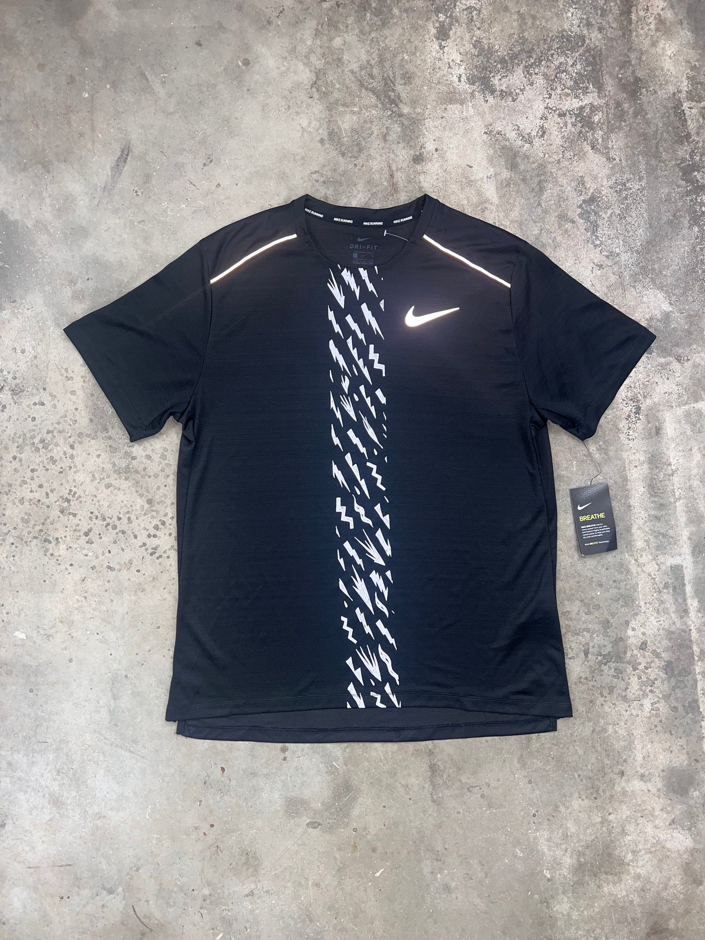 Nike Bolt Miler T Shirt - Black