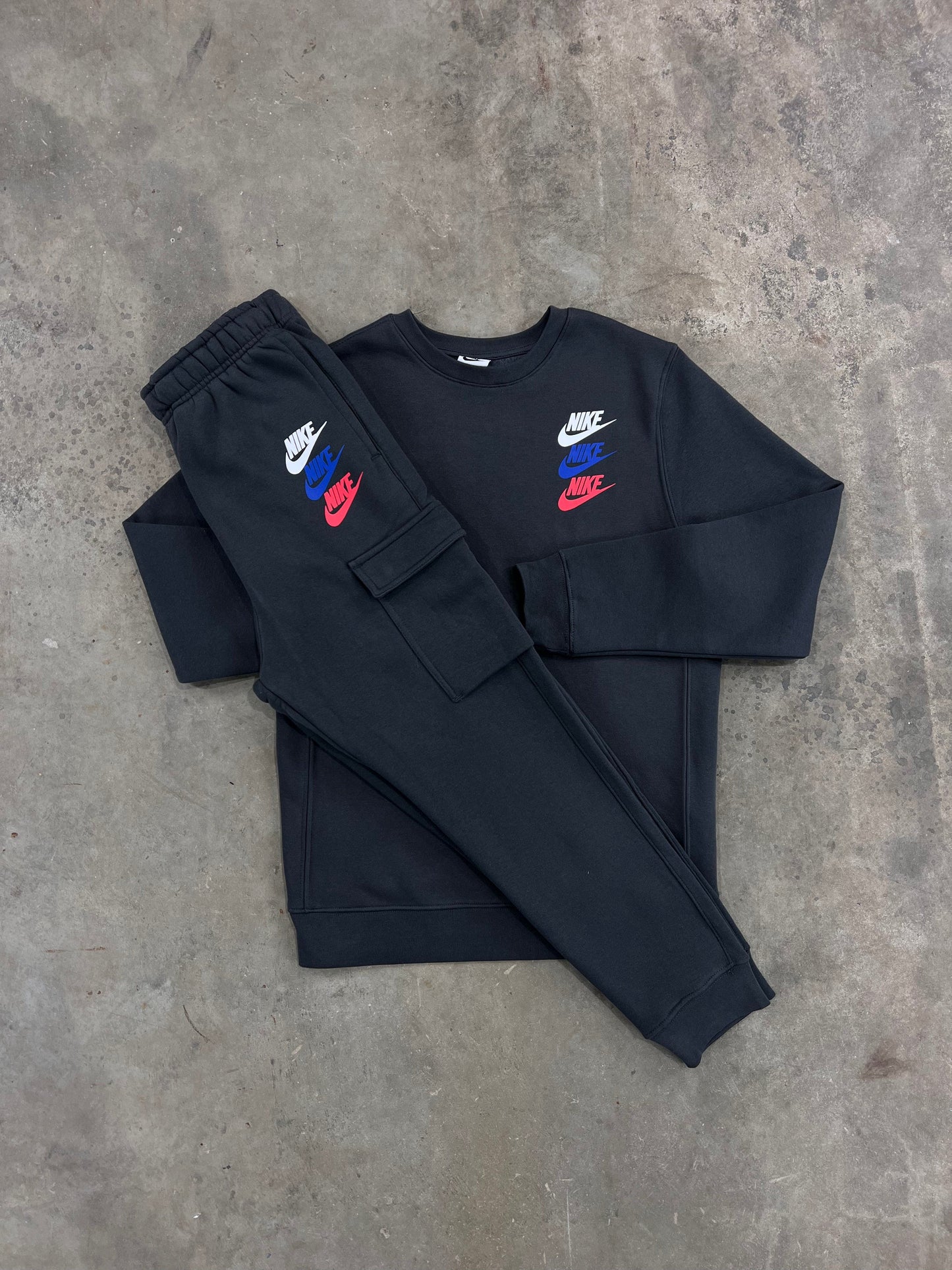 Nike Triple Tick TrackSuit - Charcoal Grey