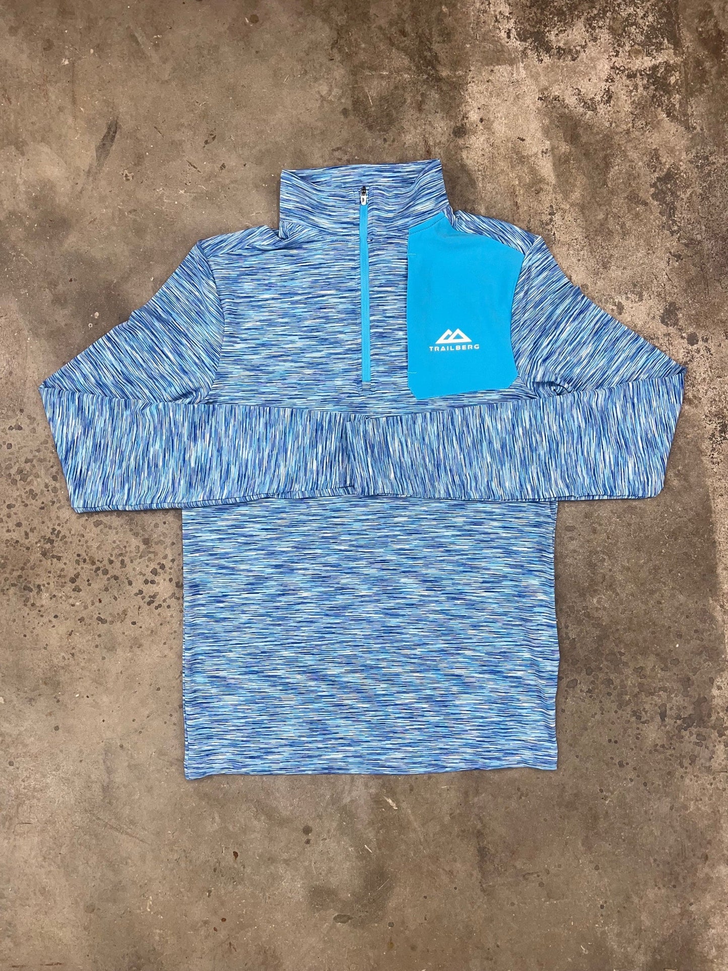 Trailberg Space Quarter Zip - Blue/Grey